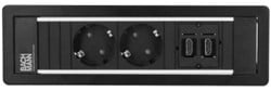 Inbouw stekkerdoos Bachmann Power Frame 2 x230V + 2x Cat6 netwerk