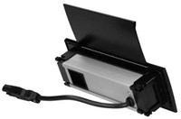 Inbouw bureau stopcontact Power Frame 2 x230V + 1x USB A + 1x USB C met afsluitdeksel-2