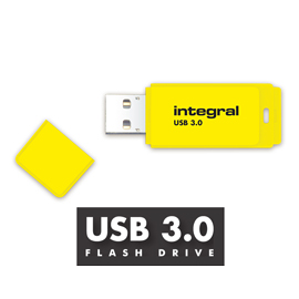 Integral Neon USB stick 64GB USB 3.0 Geel-2