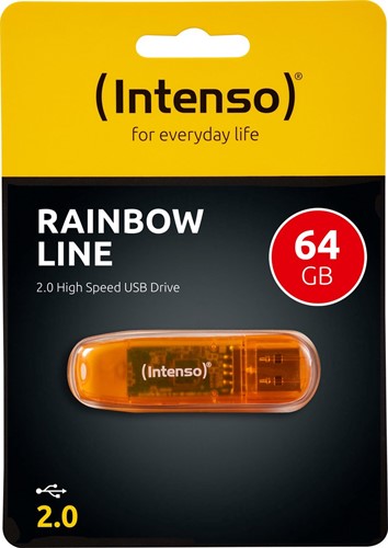 Intenso Rainbow Line USB stick 64GB USB 2.0 oranje-2