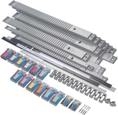 Jaarplanner met T kaarten 12 kolommen en 35 vakken grijs Djois-2