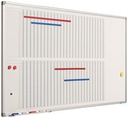 Jaarplanner met weeknummers whiteboard 60x120cm