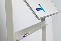 Verrijdbaar whiteboard 100x200 emaille staal op wielen Smit Visual-2