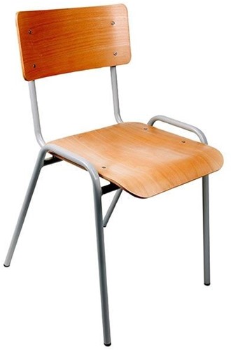 Houten kantinestoelen stapelbaar-2