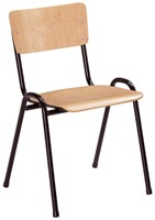 Houten kantinestoelen stapelbaar