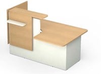 Kleine balie met bureau Free-3