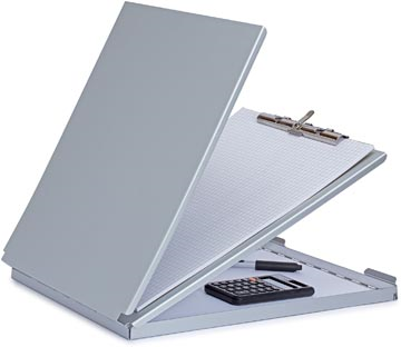 Klembordmap A4 aluminium met opbergvak en topopening MAUL Assist