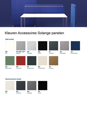 Kleurenkaart Accessoires Solange