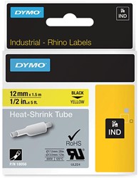 Dymo RHINO Krimpkous 12 mm zwart op geel