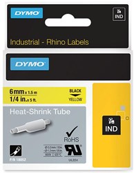 Dymo RHINO Krimpkous 6 mm zwart op geel