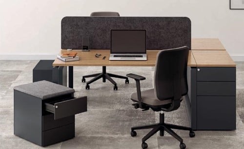 Bureau ladekast 80cm diep bureau hoogte-3