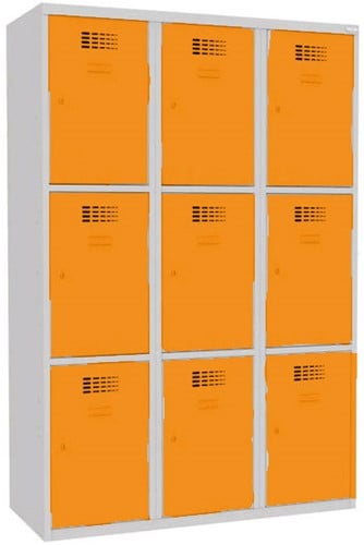 Lockerkast 9 vakken De Raat 180 x 120 x 50cm
