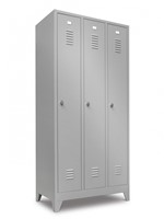Lockerkast 3 deurs grijs 180 x 89 x 50 cm-3