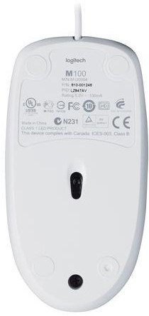 Logitech M100 USB muis wit-3