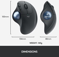 Logitech M575 trackball muis grijs-3
