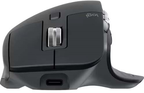 Logitech MX Master 3S Draadloze Muismuis - Grafiet, 8K DPI, Stil Klikken, MagSpeed Scrollen, Ergonomisch