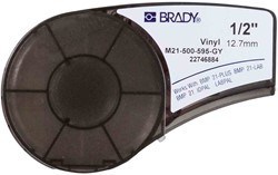 Vinyltape Brady 12,7mm zwart op grijs