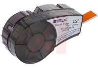Vinyltape Brady 12,7mm zwart op oranje