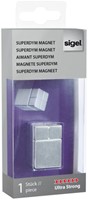Extra sterke zilveren magneet voor glas-magneetborden van sigel 20x20x30mm-2
