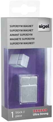 Extra sterke zilveren magneet voor glas-magneetborden van sigel 20x20x30mm-2
