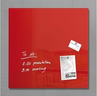 Glazen magneetbord Sigel Artverum 480x480x15mm rood