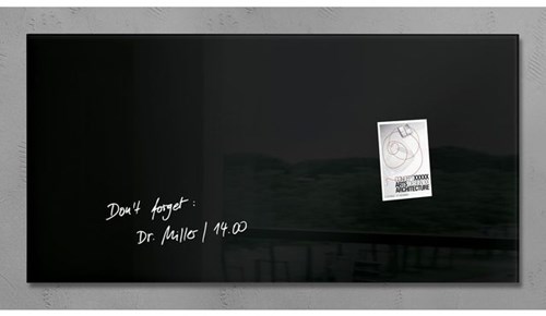 Glazen magneetbord Sigel Artverum 910x460x15mm zwart