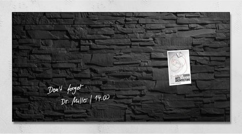 Glazen magneetbord Sigel Artverum 910x460x15mm leisteen