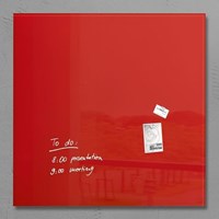 Groot magneetbord XL Sigel Artverum 1000x1000x18mm rood