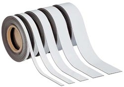Magneetstrip voor etiketten wisbaar 10 m x 50 mm x 1 mm in de kleur wit