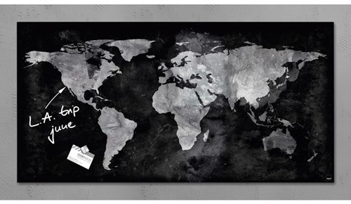 Magneetbord Wereldkaart Sigel Artverum 910x460x15mm