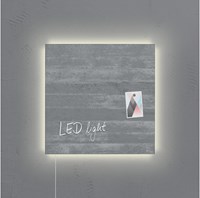 Magneetbord Sigel Artverum LED light 480x480x15mm betondesign