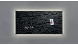 Magneetbord Sigel Artverum LED 910x460x15mm leisteen