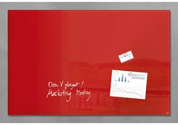 Glazen magneetbord Sigel Artverum 1000x650x15mm rood