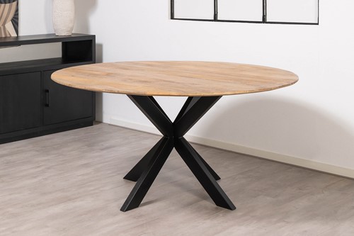 Mango houten tafel rond Flora-3