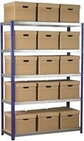 Stellingkast met 5 spaanplaat legborden 176 x 90 x 45cm Strong 175-2