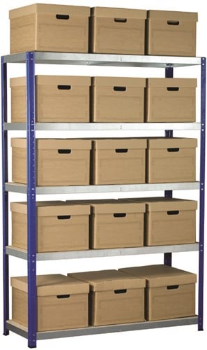 Stellingkast met 5 spaanplaat legborden 176 x 90 x 45cm Strong 175-2