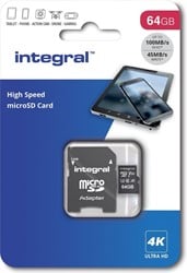 Micro SD kaart Integral 64GB SDXC