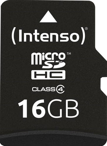 Micro SD kaart Intenso 16GB SDHC class 4-2