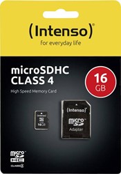 Micro SD kaart Intenso 16GB SDHC class 4