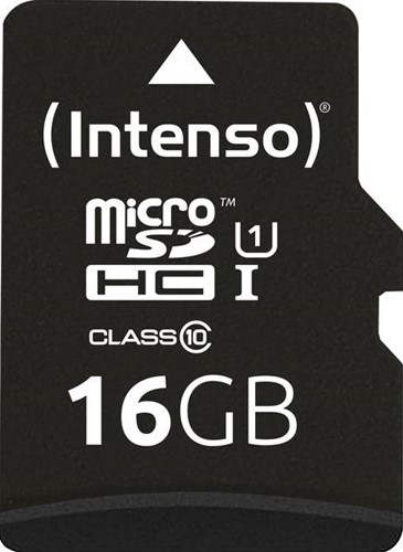 Micro SD kaart Intenso 16GB SDHC UHS-I Premium-2
