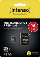 Micro SD kaart Intenso 16GB SDHC UHS-I Premium