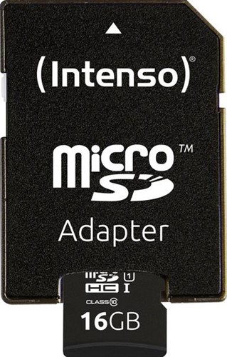 Micro SD kaart Intenso 16GB SDHC UHS-I Premium-3