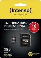 Micro SD kaart Intenso 16GB SDHC UHS-I Professional