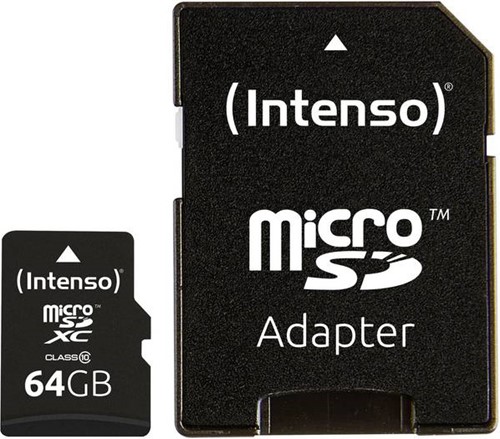 Micro SD kaart Intenso 64GB SDXC class 10-3