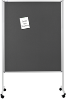 Mobiel multibord XL grijs prikbord 150 x 120cm Legamaster