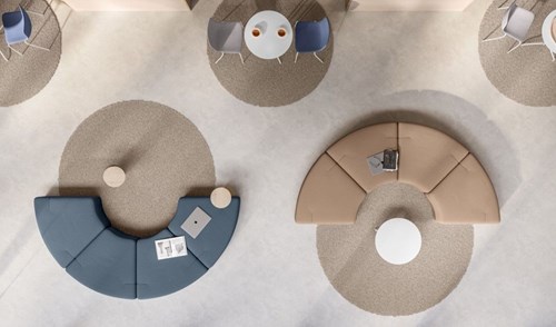 Modulaire elementen bank Lida grote cirkel