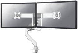 Monitor arm wit Neomounts DS75-450WH2 voor dubbel scherm