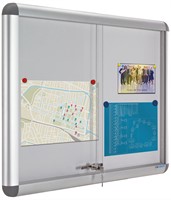 Publicatiebord met schuifdeur 70x74cm