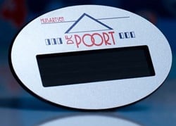 Naambadge magneet ovaal aluminium met bedrukking