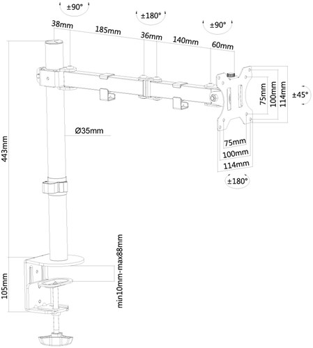 NewStar FPMA-D550BLACK monitor arm-3